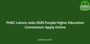 PHEC Lahore Jobs 2025 Punjab Higher Education Commission Apply Online